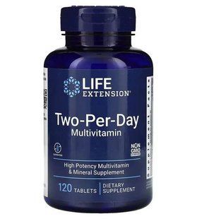 Life Extension, Мультивітамінний комплекс преміумкласу Two-Per-Day (120 таблеток), на 2 місяці прийому LE-TPD-120T фото