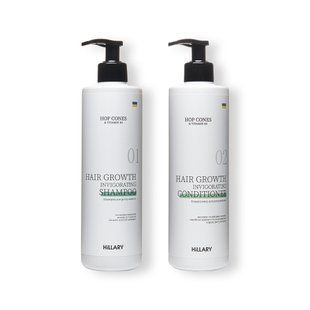 Шампунь + Кондиціонер Hillary Hop Cones & B5 Hair Growth Invigorating, 500 мл K-11-475 фото
