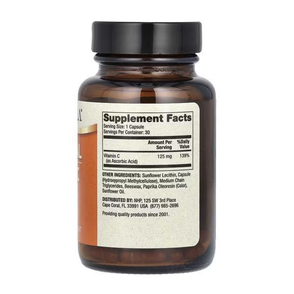 Dr. Mercola, Ліпосомальний Вітамін C для дітей (Liposomal Vitamin C for Kids), 125 мг, 30 капсул 2022-10-2461 фото