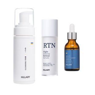 Комплекс для контролю висипань і оновлення шкіри вночі Hillary Night Acne Control & Renewal Kit K-11-923 фото