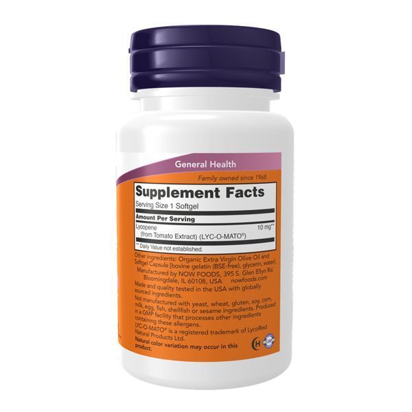 Lycopene 10 mg - 60 softgels 2023-10-7481 фото