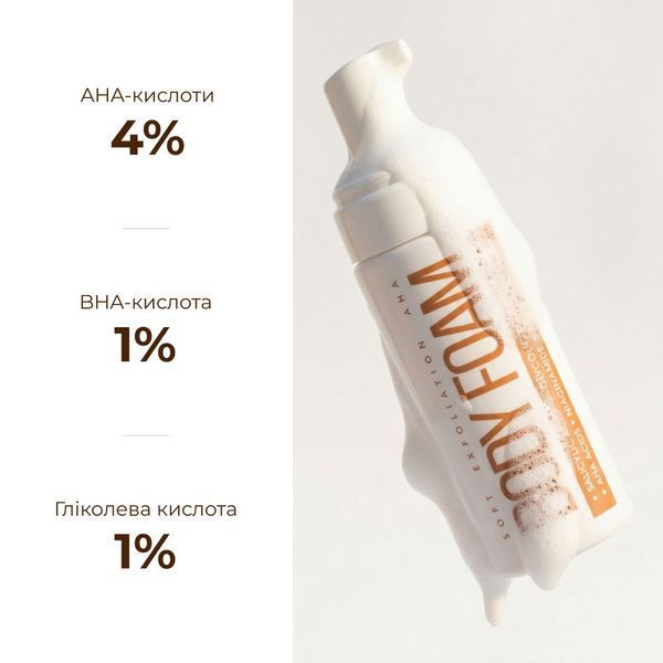 Мʼяка відлущувальна пінка з кислотами для тіла Hillary Soft Exfoliation AHA Body Foam, 150 мл HI-01-923 фото