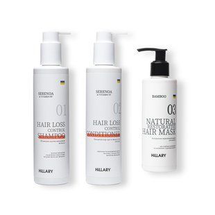 Набір Serenoa & РР Hair Loss Control, 500 мл + Натуральна маска Bamboo, 200 мл K-11-543 фото