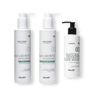 Набір Hop Cones & B5 Hair Growth Invigorating + Натуральна маска Bamboo K-11-299 фото