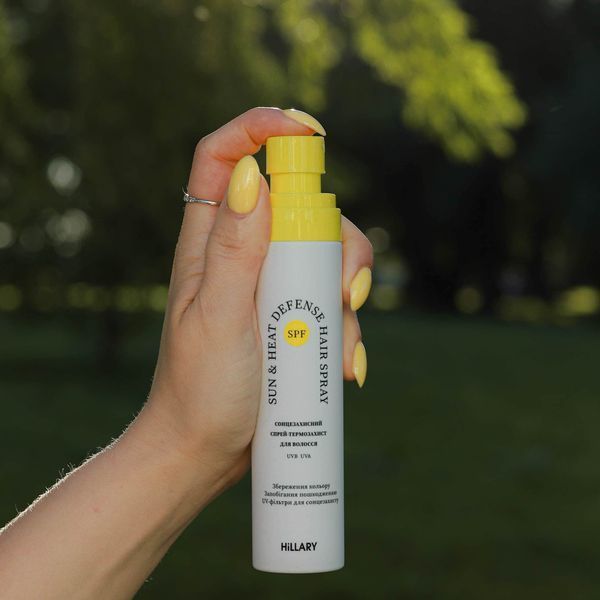 Сонцезахисний спрей-термозахист Hillary Sun&Heat Defense Hair Spray, 100 мл HI-07-522 фото