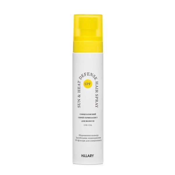 Сонцезахисний спрей-термозахист Hillary Sun&Heat Defense Hair Spray, 100 мл HI-07-522 фото