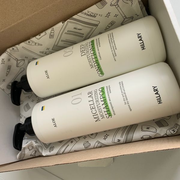 Шампунь + Кондиціонер Hillary Aloe Micellar Moisturizing, 500 мл K-11-147 фото