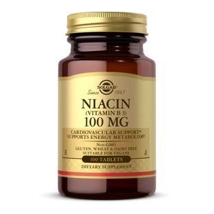 Niacin (Vitamin B3) 100mg - 100 tabs 2023-10-4130 фото