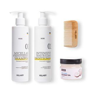 Набір для догляду за будь-яким типом волосся Nori Healthy Hair & Coconut K-11-600 фото
