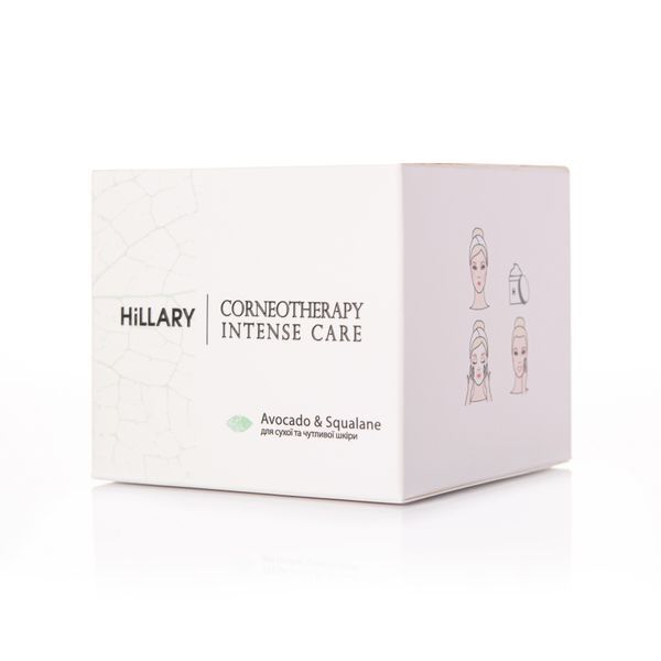 Крем для сухої та чутливої шкіри Hillary Corneotherapy Intense Сare Avocado & Squalane, 50 мл HI-08-452 фото