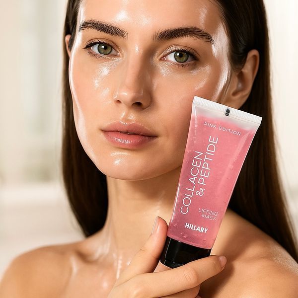 Пептидно-колагенова маска-плівка Hillary Collagen & Peptide Lifting Mask (Pink Edition), 90 мл HI-08-641 фото