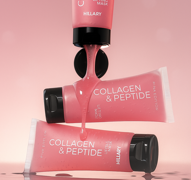 Пептидно-колагенова маска-плівка Hillary Collagen & Peptide Lifting Mask (Pink Edition), 90 мл HI-08-641 фото