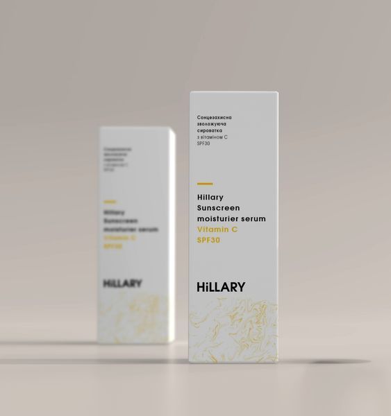 Сонцезахисна зволожуюча сироватка з вітаміном С SPF30 Hillary Sunscreen moisturier serum Vitamin C SPF30, 30 мл HI-08-470 фото