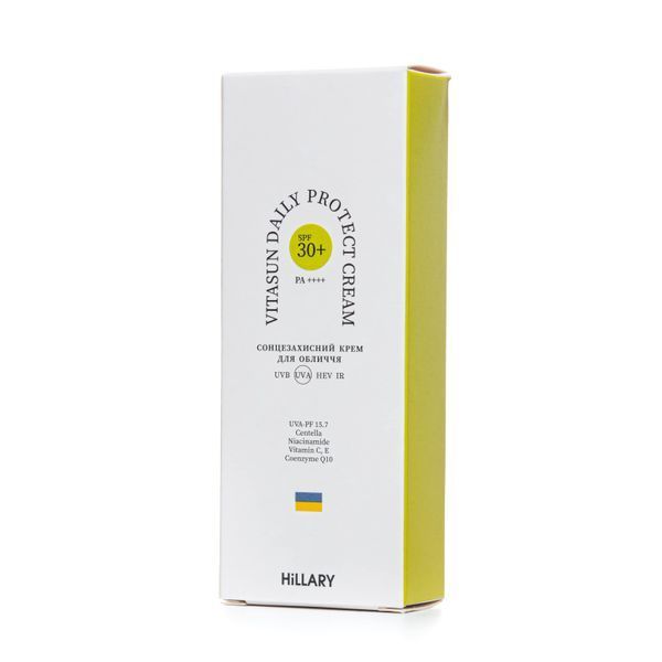 Сонцезахисний крем для обличчя SPF 30+ Hillary VitaSun Daily Protect Cream, 40 мл HI-08-400 фото