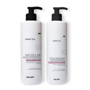 Шампунь + Кондиціонер Hillary Green Tea Micellar Phyto-essential, 500 мл K-11-129 фото