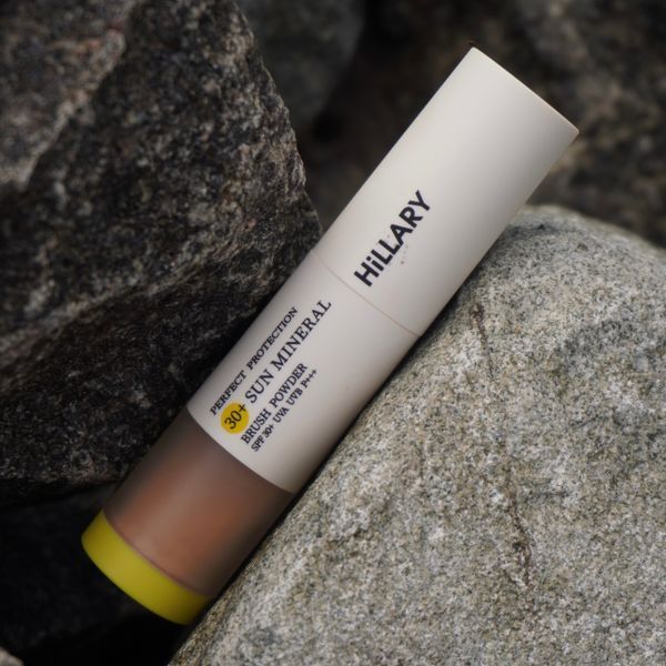 Сонцезахисна мінеральна пудра натуральна бежева з SPF 30+ Hillary Perfect Protection Sun Mineral Brush Powder SPF 30+, 4 г HI-08-028 фото