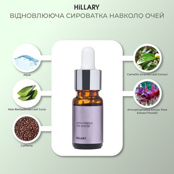 Відновлююча сироватка навколо очей Hillary Anti-fatigue, 10 мл HI-08-077 фото