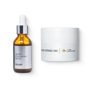 Гіалуронова сироватка Smart Hyaluronic + Крем для всіх типів шкіри Corneotherapy Intense Сare 5 oil&rsquo;s HI-11-814 фото