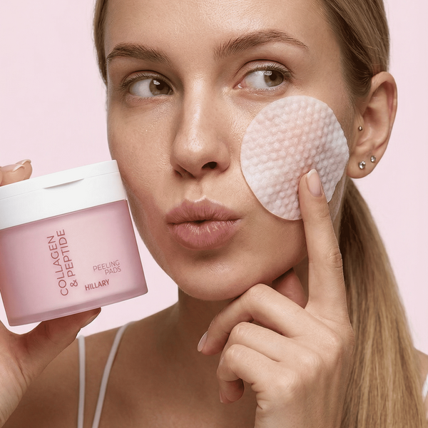 Відлущувальні тонер-педи з колагеном та пептидами Hillary Collagen & Peptide Peeling Pads, 60 шт HI-08-444 фото