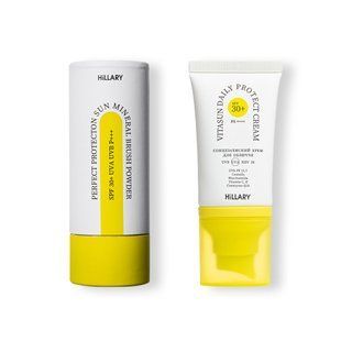 Сонцезахисна мінеральна пудра бежева з SPF 30 + Сонцезахисний крем для обличчя SPF 30+ K-11-131 фото
