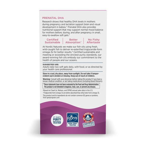 Prenatal DHA - 90 softgels Unflavored 2023-10-5949 фото