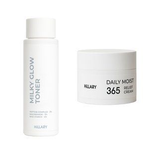 Набір для глибокого зволоження та вирівнювання тону Hillary 365 Hydration & Glow Set K-11-913 фото